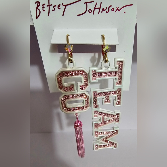 Betsey Johnson Go Team Earrings! NWT! - Picture 1 of 13